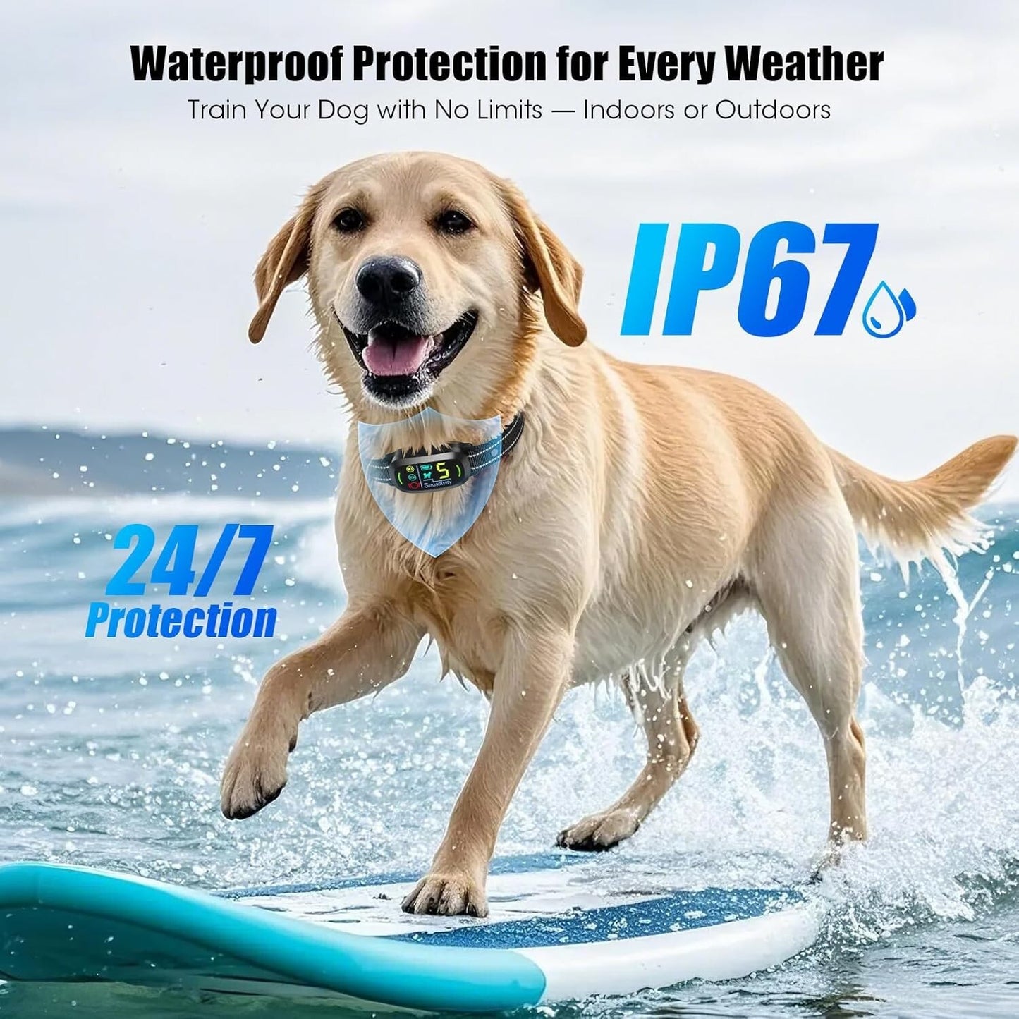 Anti Bark Dog Collar Auto Stop Barking Training Collar Obedience Rechargeable 356861004177