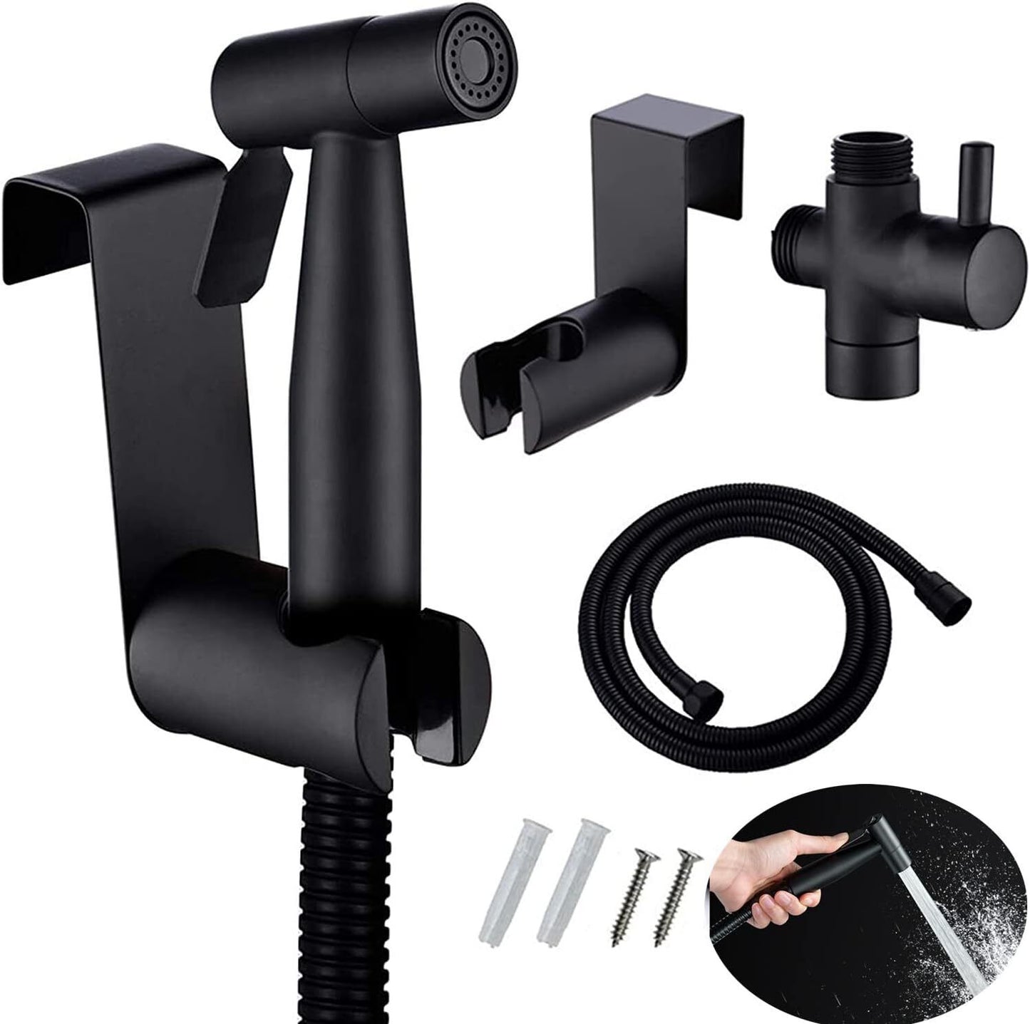 Stainless Steel Handheld Douche Bidet Toilet Spray Shower Shattaf Diverter Kit