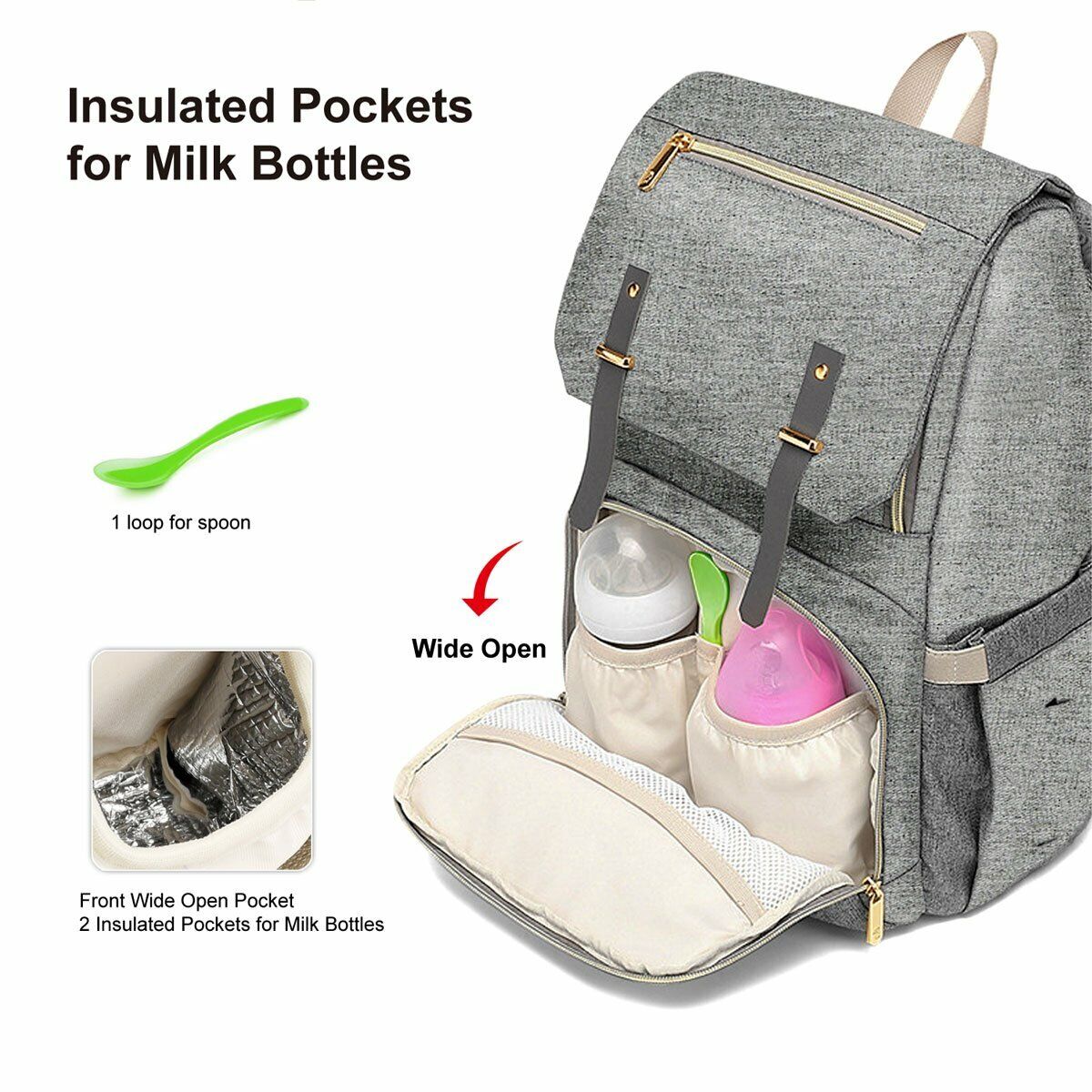 2024 NEW Luxury Baby Diaper Bag Nappy Backpack Waterproof Mummy Changing Bag