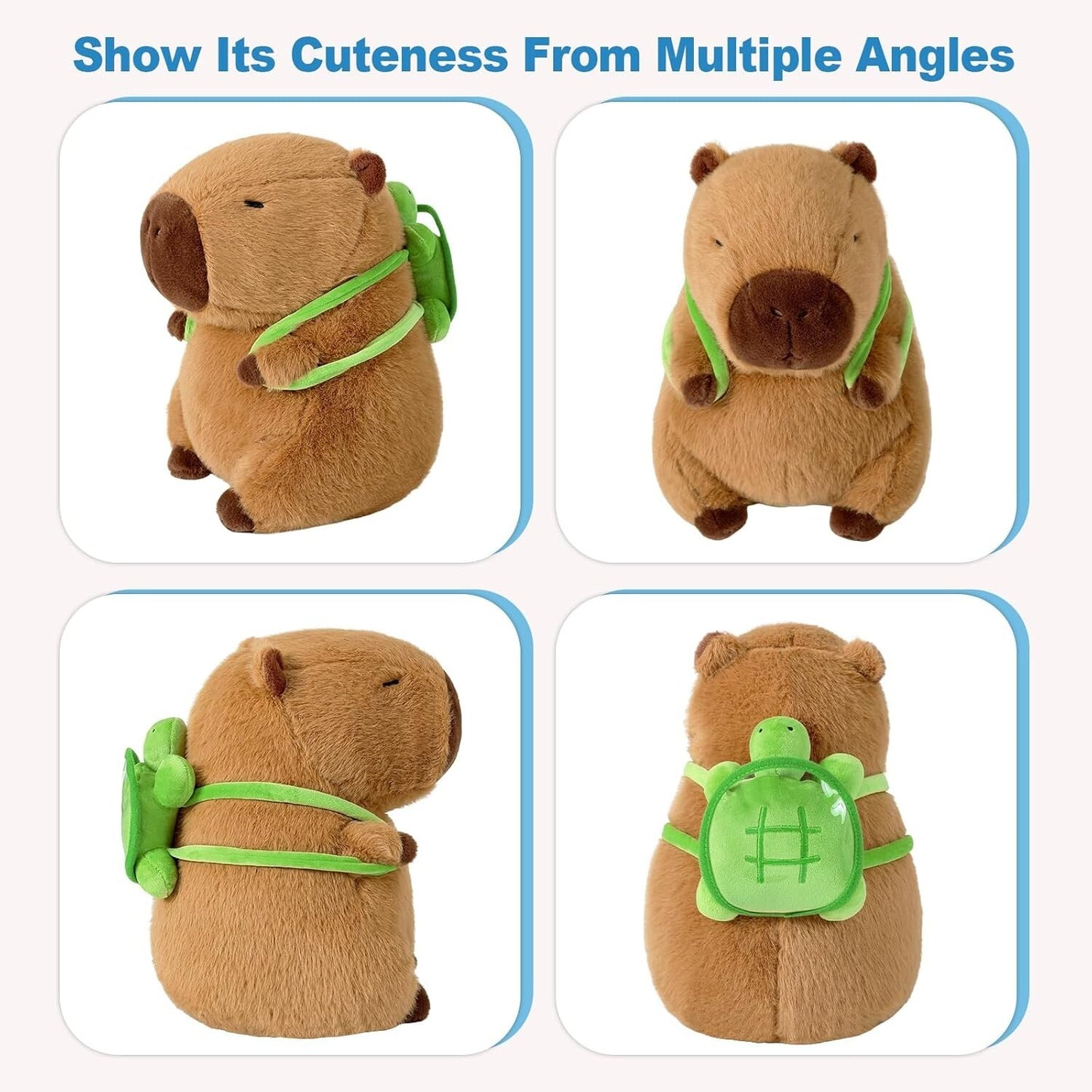Cute Simulation Fluffy Capybara Stuffed Plush Toy Animal Doll Gift for Children 356108376041