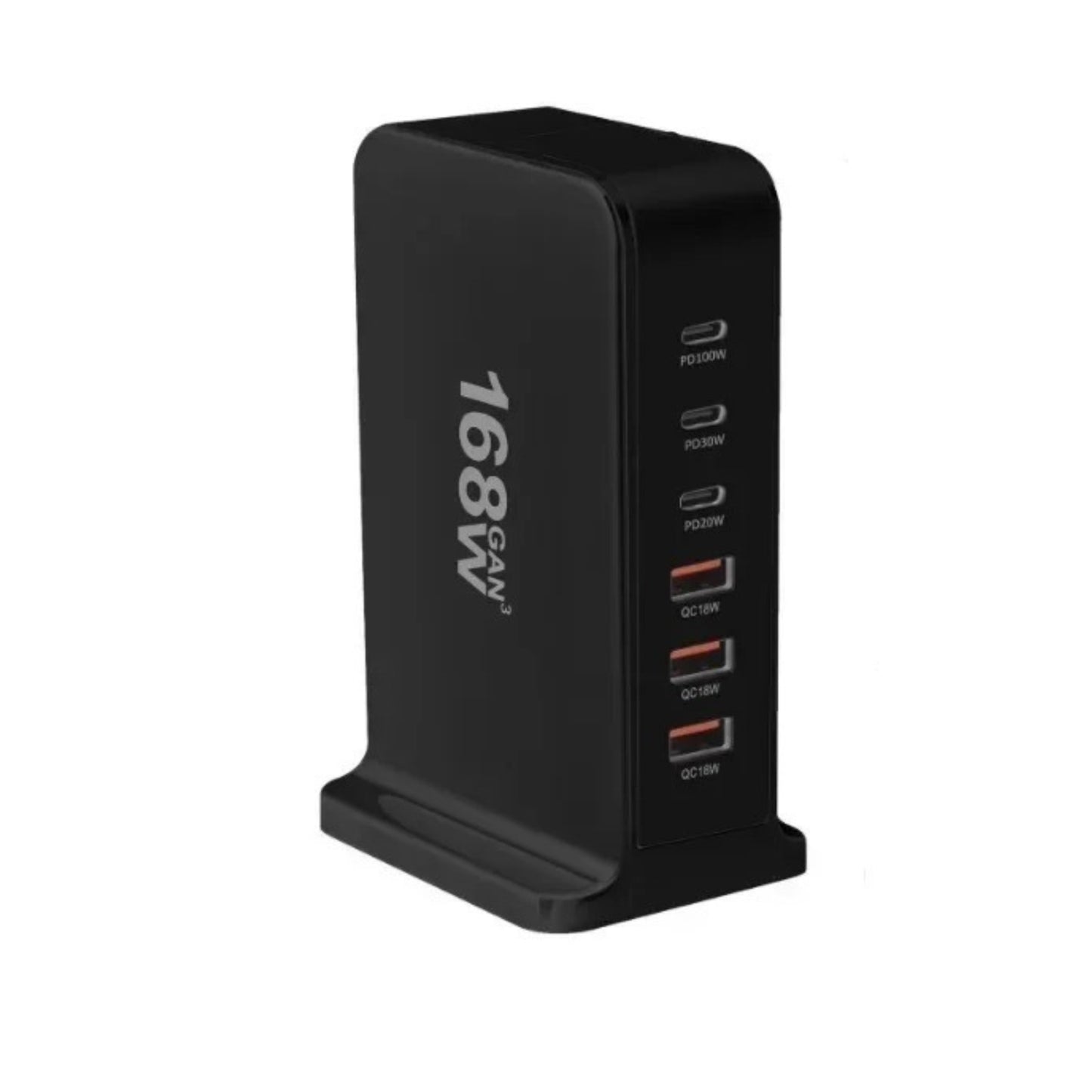 Black 168W GaN USB-C Charging Station PD Fast Charger Adapter for iPhone & More 357216114927