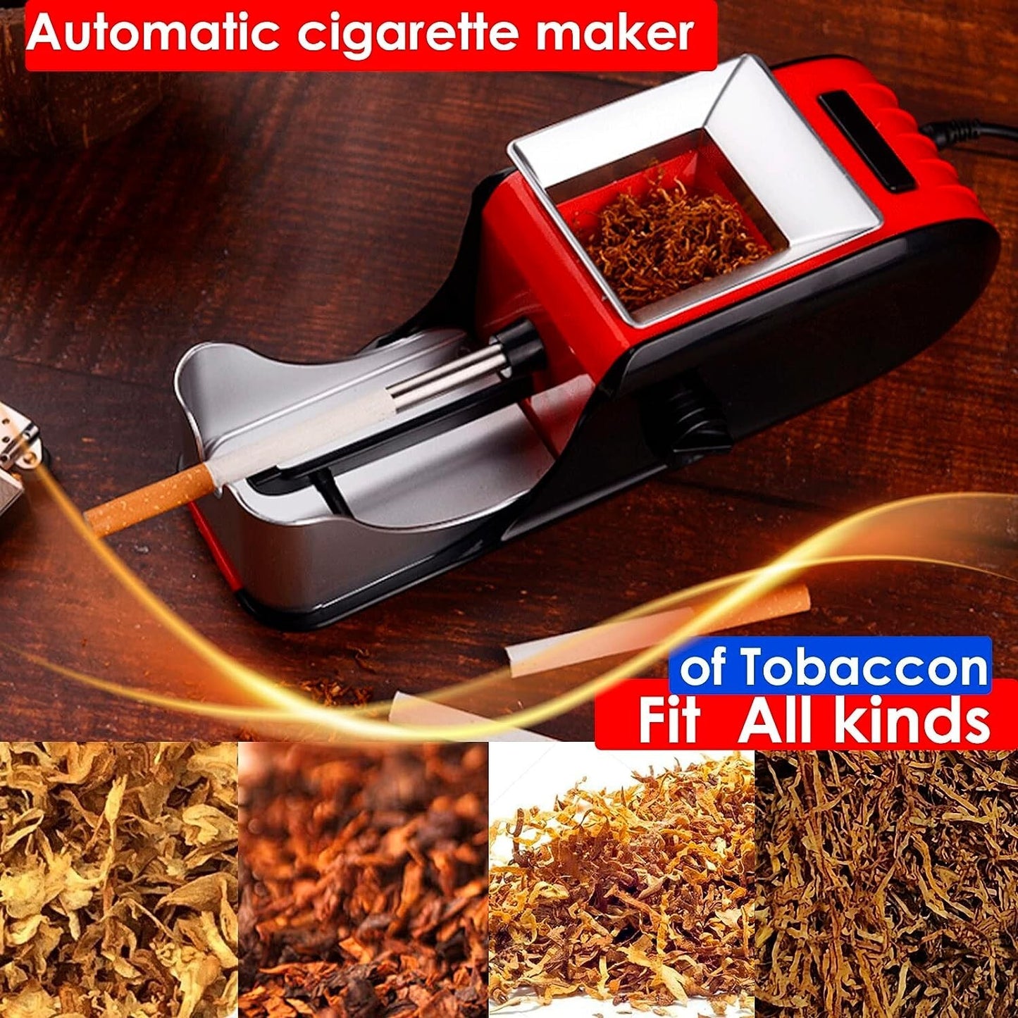 Automatic Cigarette Machine Rolling Tobacco Electric Maker Roller Injector Tube 354956969257