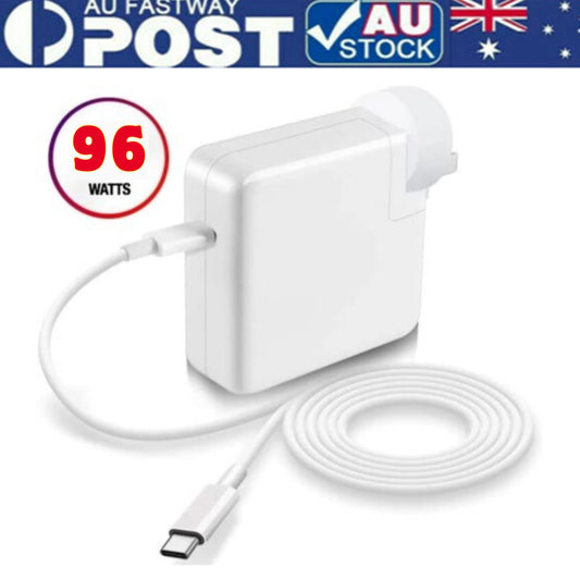 96W USB-C Power Adapter Charger 2M Type-C Cord for Apple Macbook Air Pro Laptop
