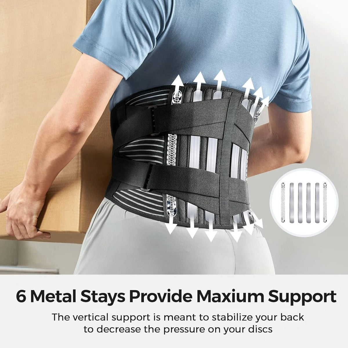 Lumbar Support Belt – Lower Back Brace for Pain Relief, Posture Correction & Wai