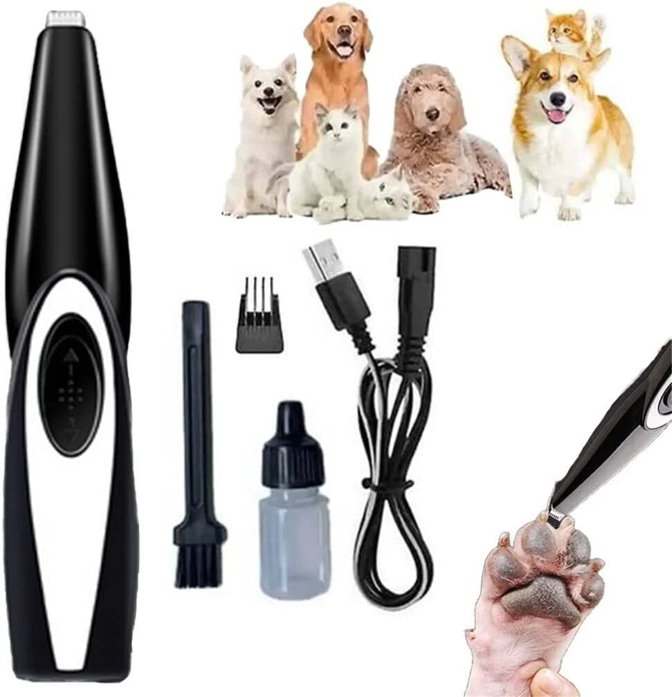 Cordless Pro Pet Hair Clippers Dog Cat Paw Trimmer Grooming USB Rechargeable Kit
