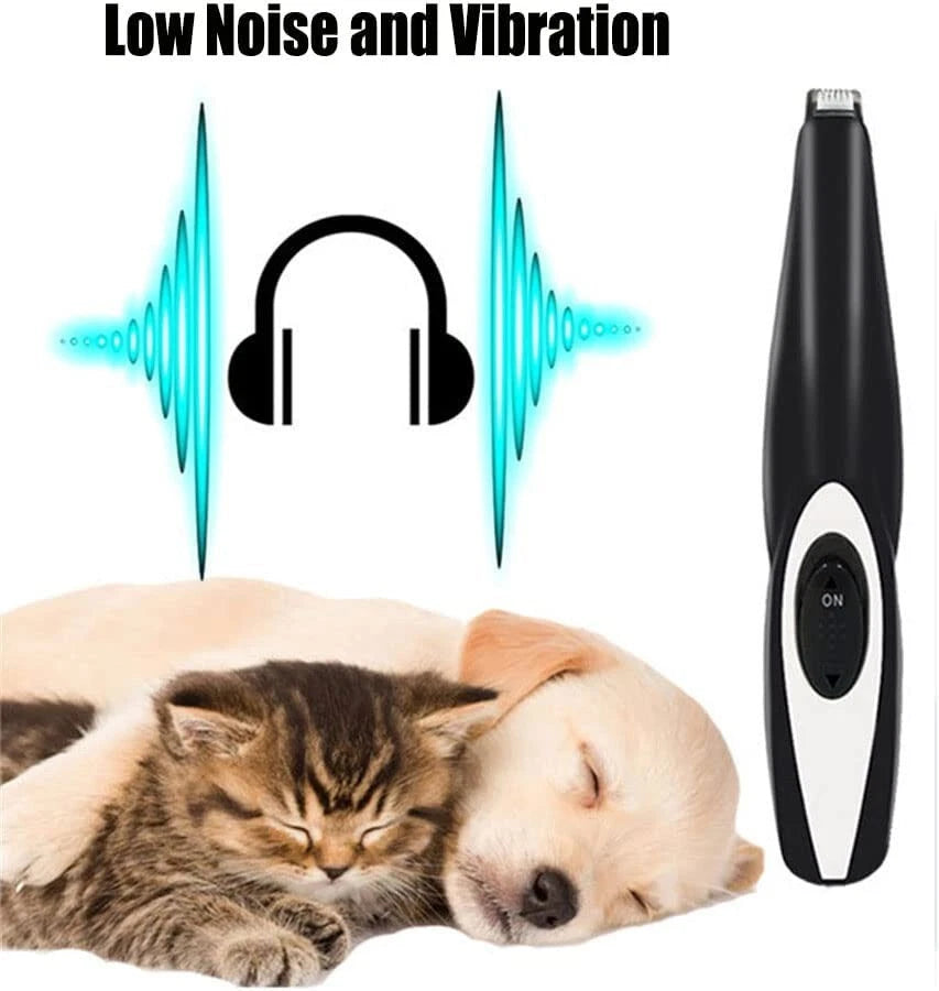 Cordless Pro Pet Hair Clippers Dog Cat Paw Trimmer Grooming USB Rechargeable Kit