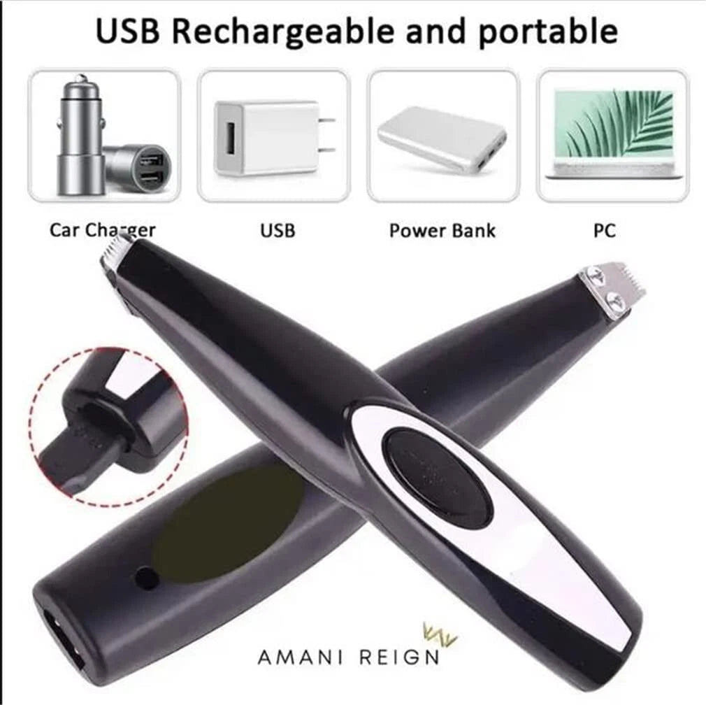 Cordless Pro Pet Hair Clippers Dog Cat Paw Trimmer Grooming USB Rechargeable Kit