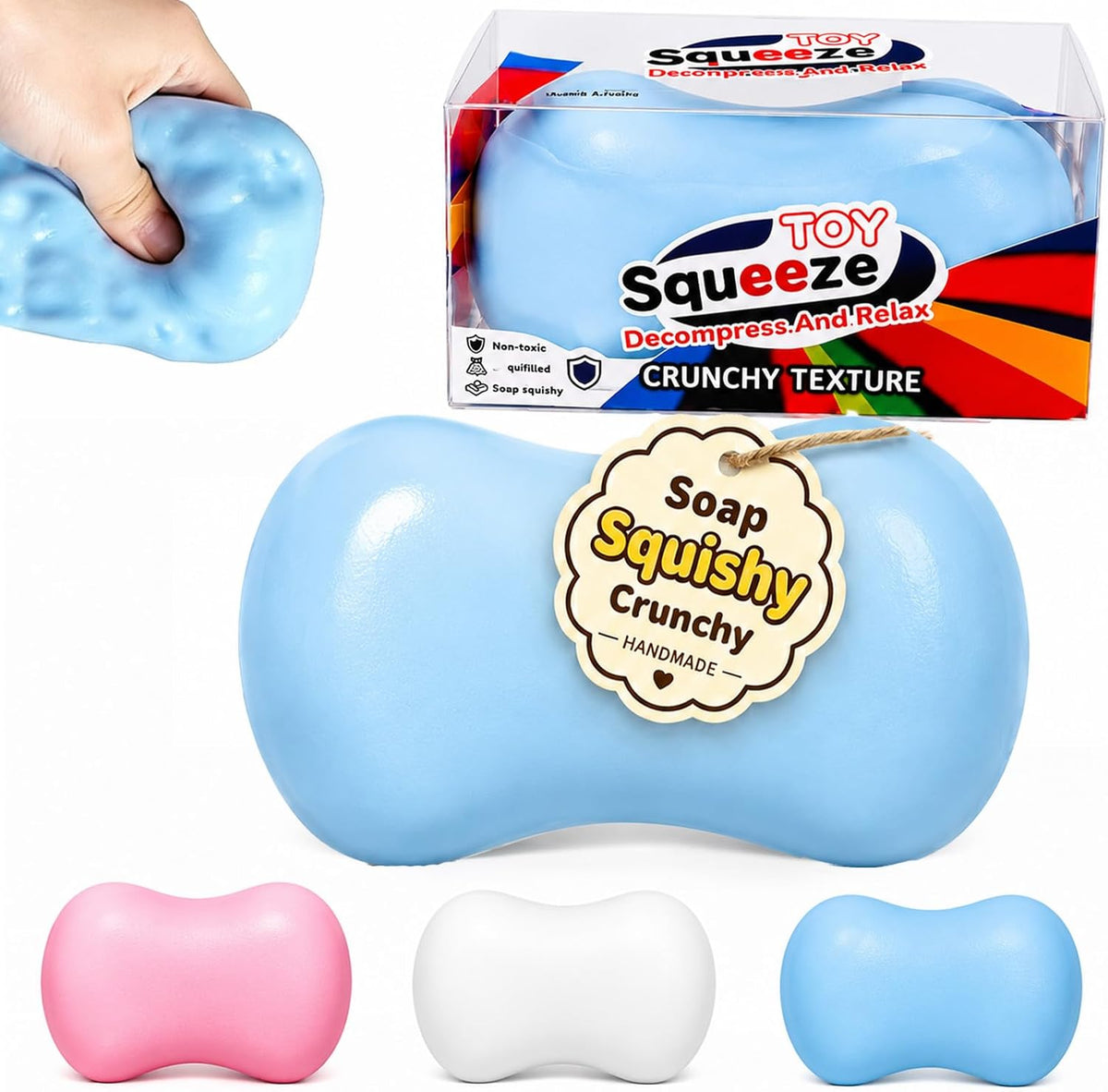Crunchy Soap Squishy, Asmr Crunchy Squishy, Slow Rising Soap Squishy Toys