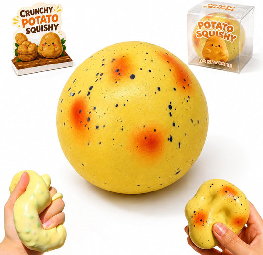 Crunchy Potato Squishy Toys, Slow Rising Sensory Toys for Stress Relief