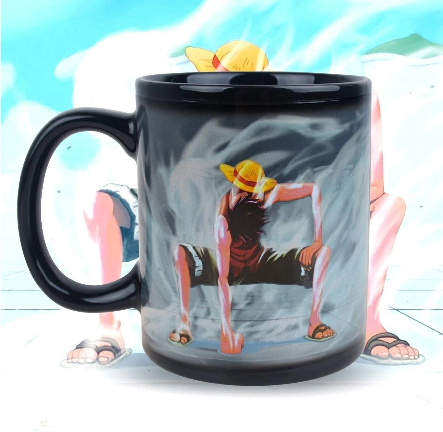One Piece Magic Colour Change Heat Mug - Luffy Heat Changing Mug Coffee Cup AU