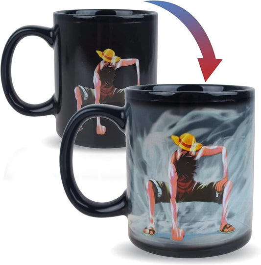 One Piece Magic Colour Change Heat Mug - Luffy Heat Changing Mug Coffee Cup AU