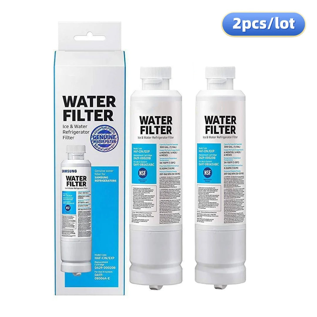 2 Pack Refrigerator Water Filter Replacement, Compatible with Samsung DA29-00020B, HAF-CIN/EXP