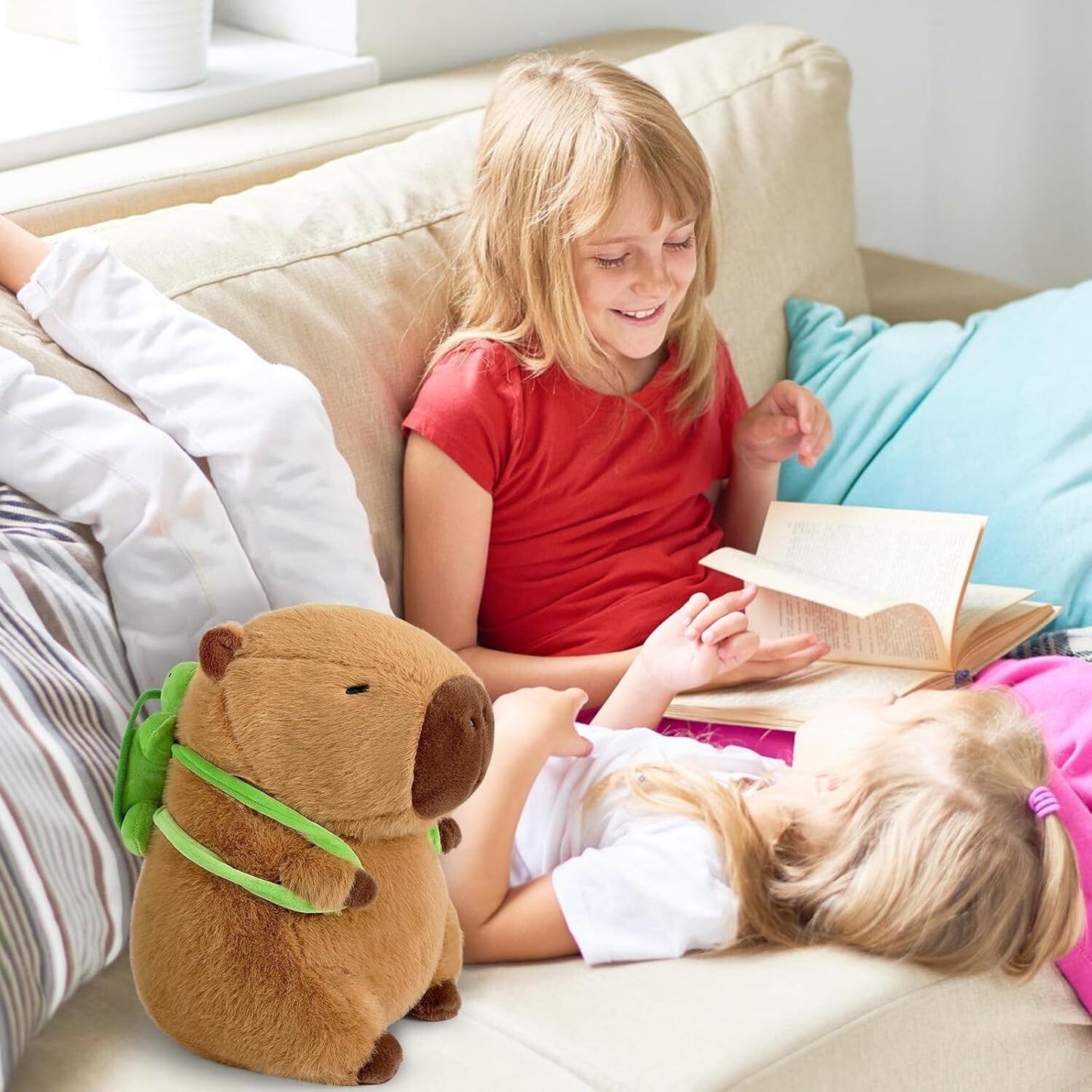 Cute Simulation Fluffy Capybara Stuffed Plush Toy Animal Doll Gift for Children 356108376041