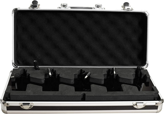 Rowin Pedalboard Case for 5 Mini Pedals – Aluminum Portable with Power & Cables 356712719768