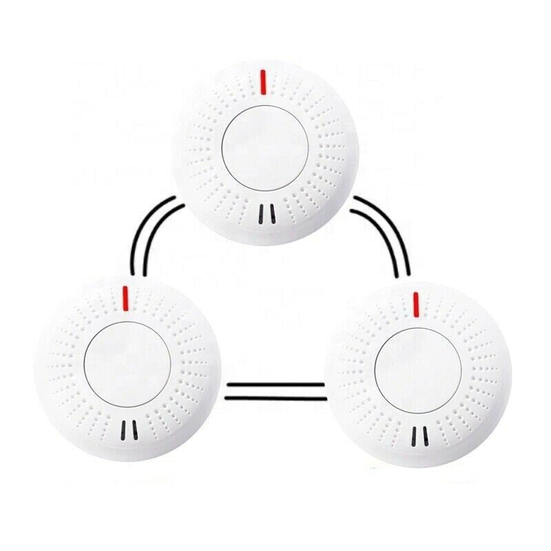 5x Wireless Interconnected Photoelectric Smoke Alarm 10 year battery + Remote AU 354230614646
