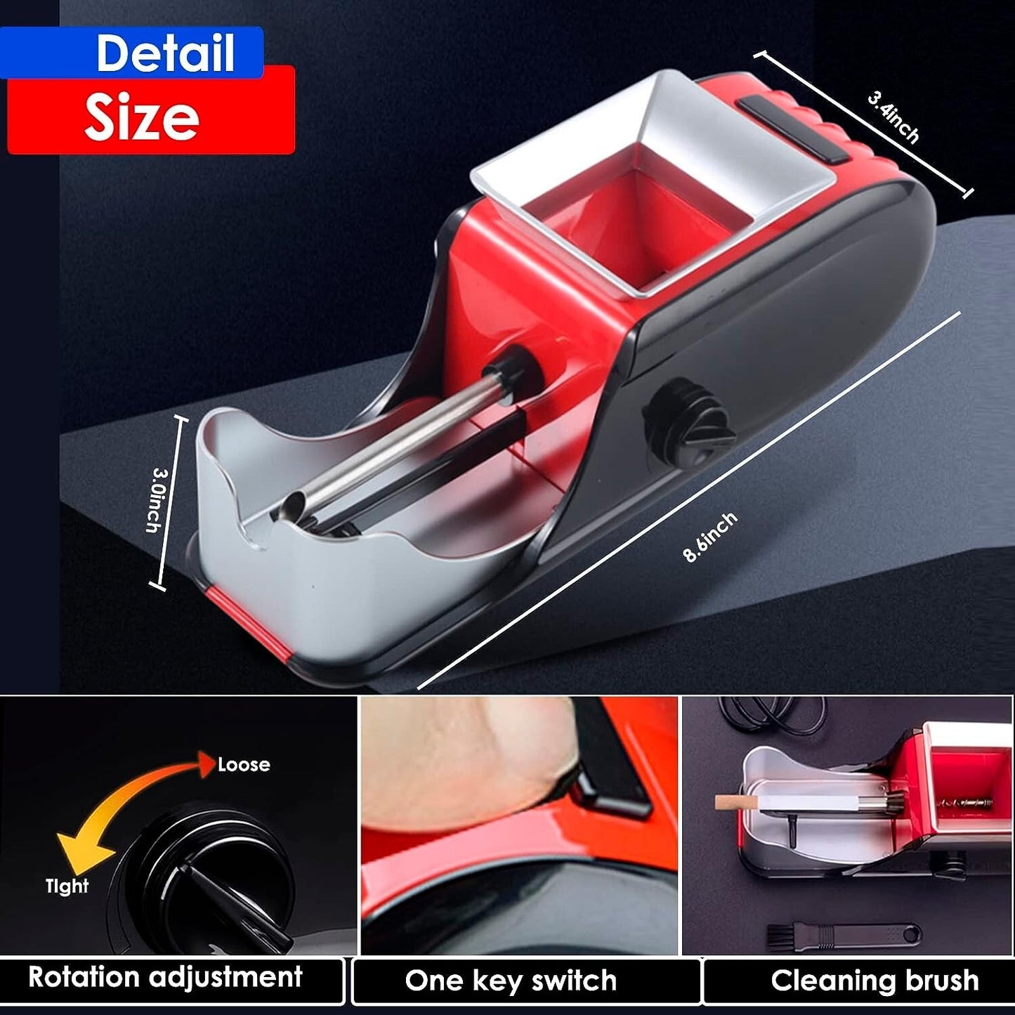 Automatic Cigarette Machine Rolling Tobacco Electric Maker Roller Injector Tube 354956969257