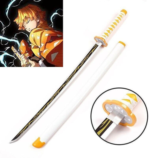 Kimetsu no Yaiba Demon Slayer Zenitsu Agatsuma Nichirin Sword Costume Cosplay 354790388390