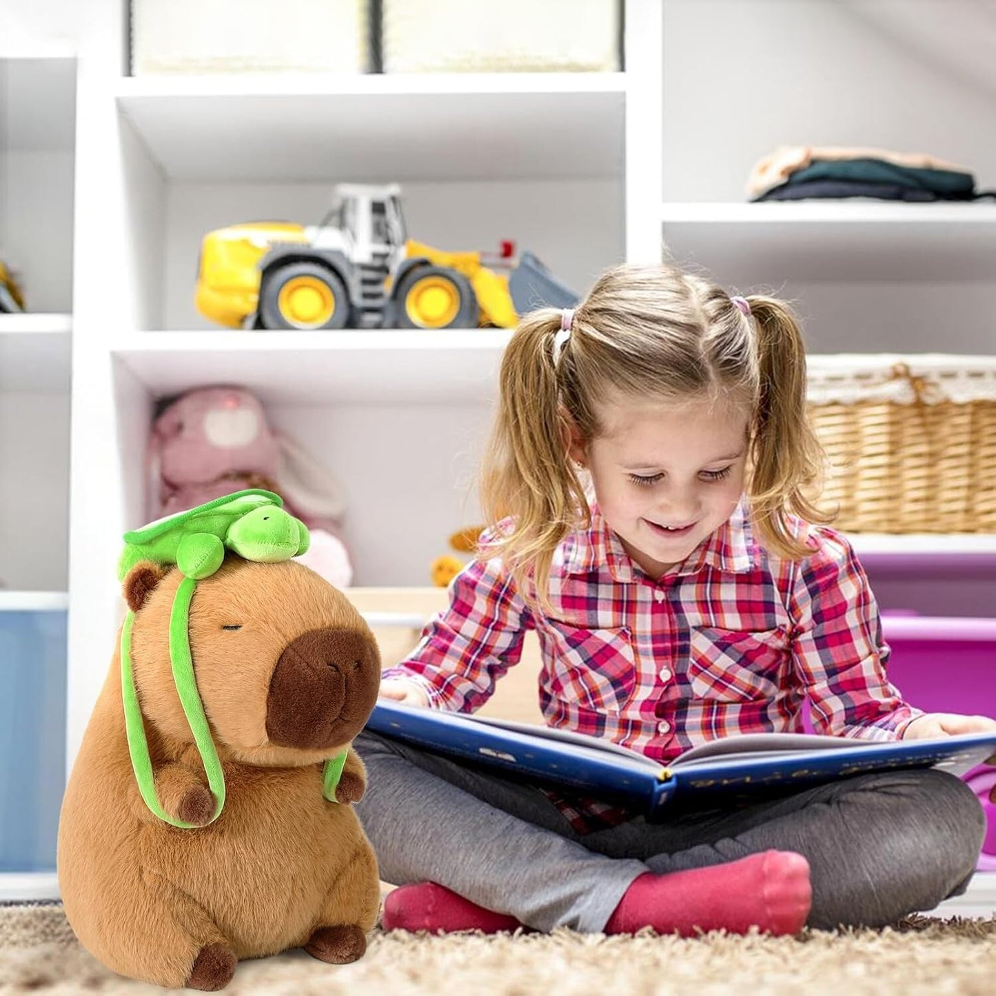 Cute Simulation Fluffy Capybara Stuffed Plush Toy Animal Doll Gift for Children 356108376041