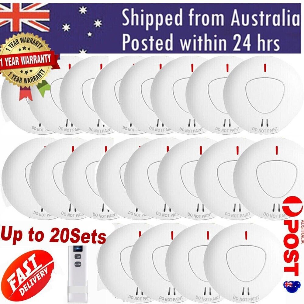 PHOTOELECTRIC Smoke Alarm Detector INTERCONNECTED Qld AS3786 20PCS