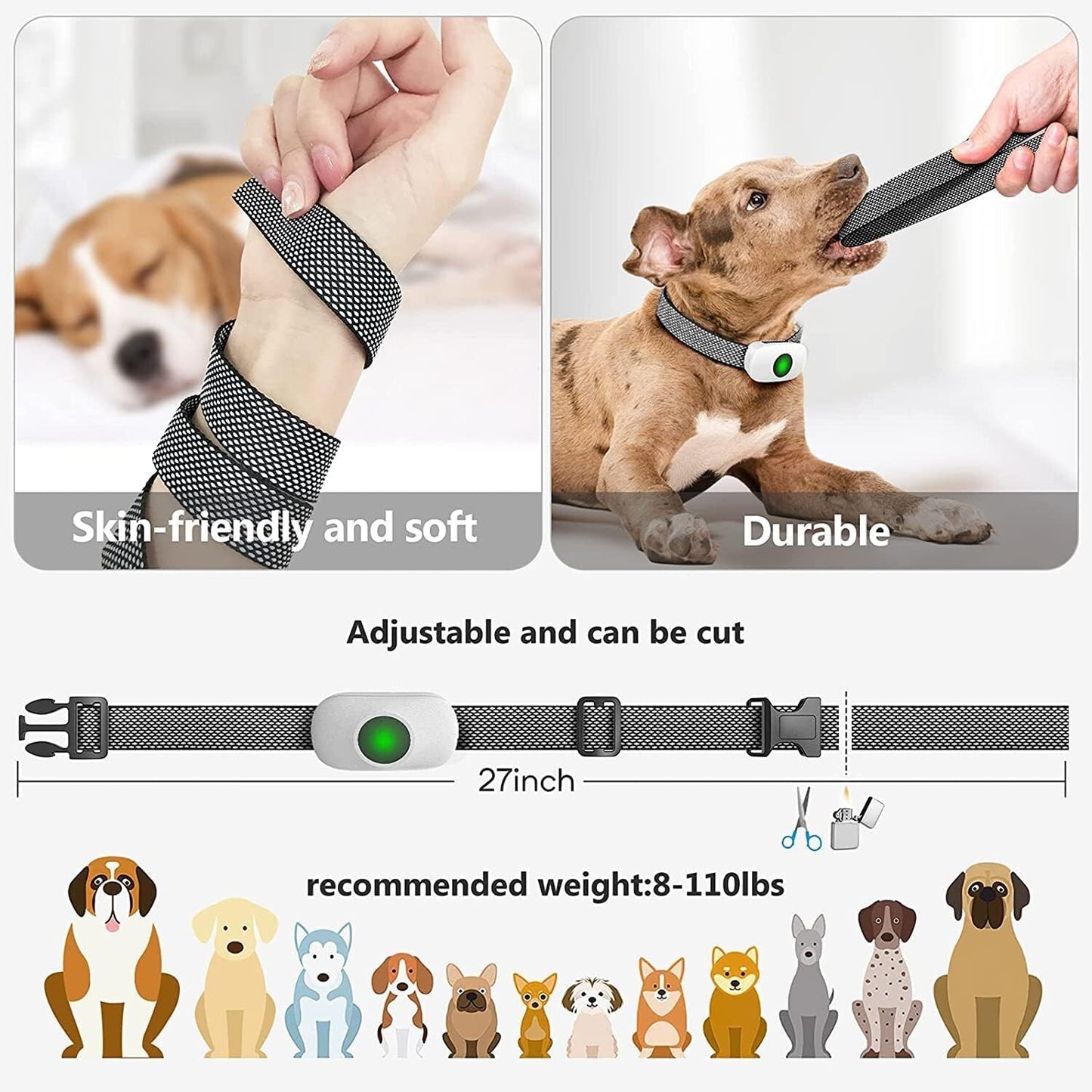 Anti Bark Pet Dog Training Collar Remote Control Obedience Collar E-Collar USB 356164190129