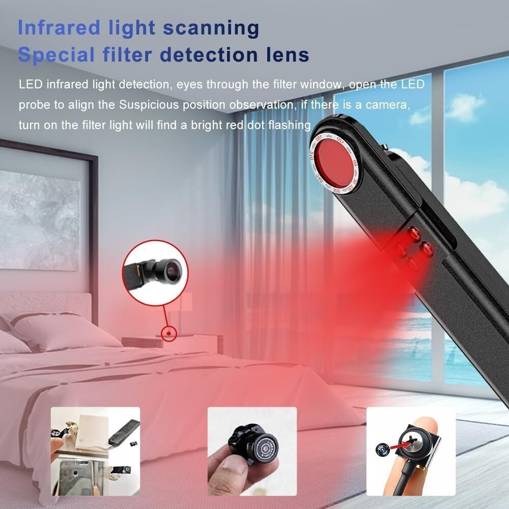 Car Tracker Detector Finder GPS Hidden anti-spyware detector Camera For Scanner 355679500662