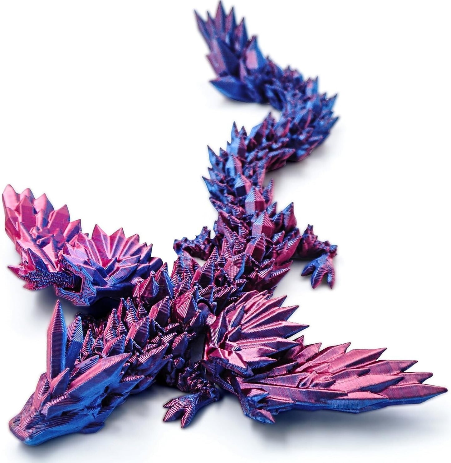 2pcs 3D Printed Winged Dragon, Scale Flexible Dragon Fidget Toys Birthday Gifts 365246610203