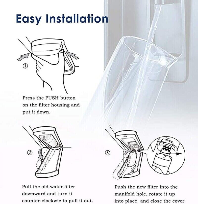 3PACK LG-LT1000P ADQ747935 Genuine Refrigerator Water Filter Replacement AU SHIP 355471622763