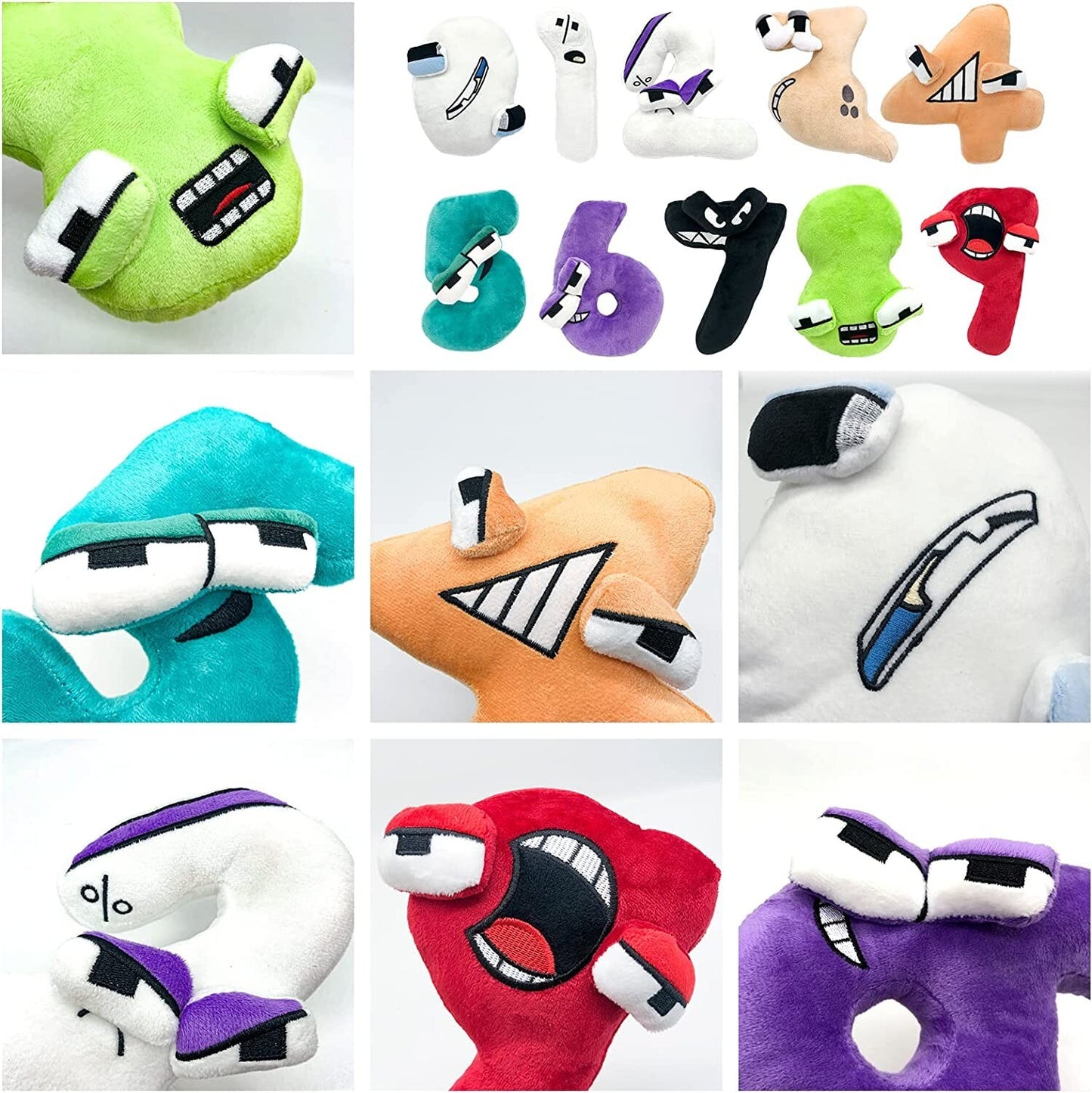 Alphabet Lore Plush Toys 0-9 Number Animal Plushie Education Number block Dolls 354748369169