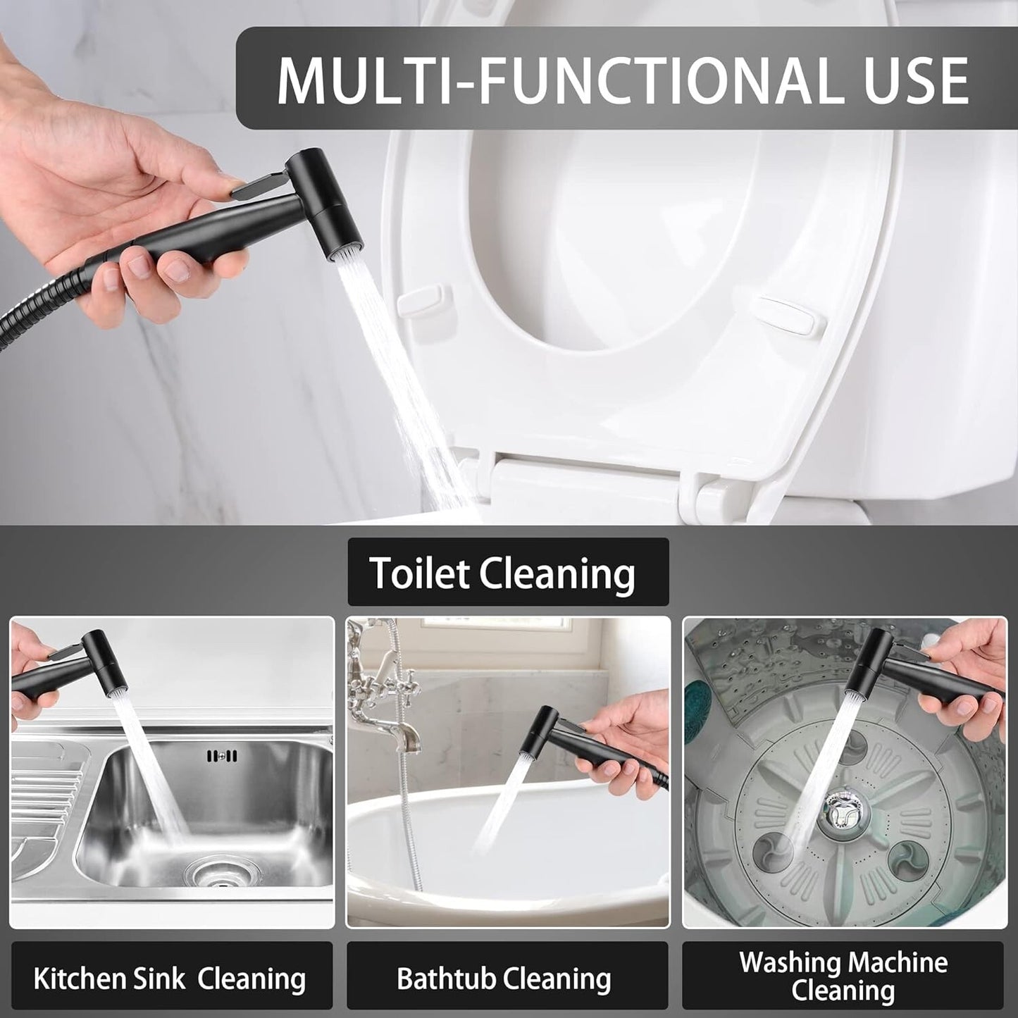 AU Spary Stainless Steel Handheld Douche Bidet Toilet Spray Shower Diverter Kit 355471618367