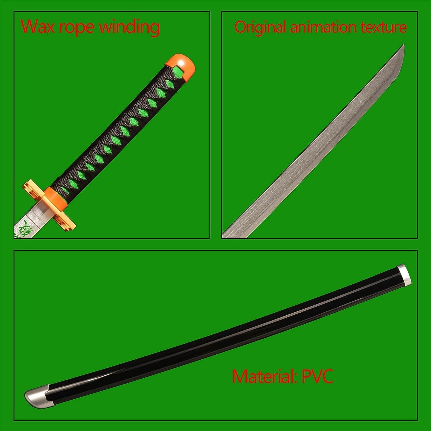 Demon Slayer Anime Samurai Cosplay Sword, Tokitou Muichirou 104CM Blade Katana 354956797843