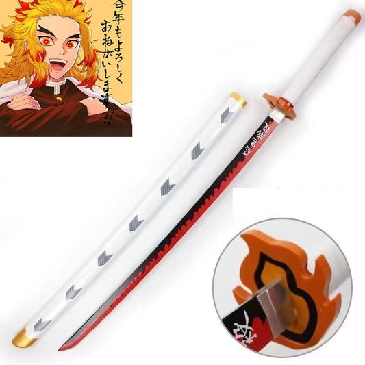 Demon Slayer Kyojuro Rengoku Sword Kimetsu no Yaiba Cosplay Weapon Blade 104cm 354790378346