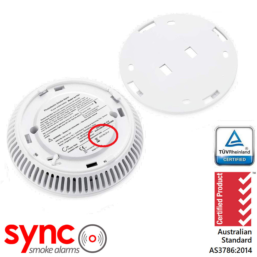 5x Wireless Interconnected Photoelectric Smoke Alarm 10 year battery + Remote AU 354230614646