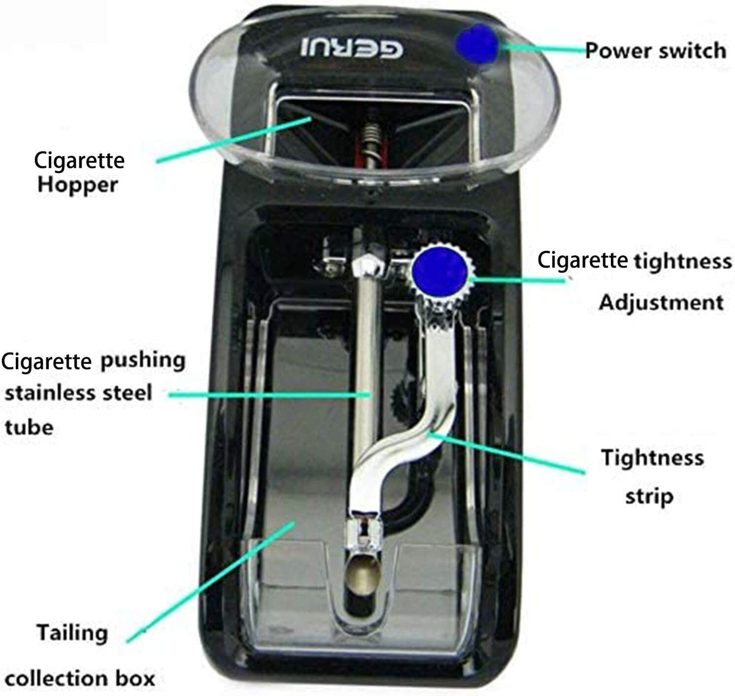 Cigarette Automatic Machine Tobacco Rolling Maker Roller Electric Injector Tube 354559291609