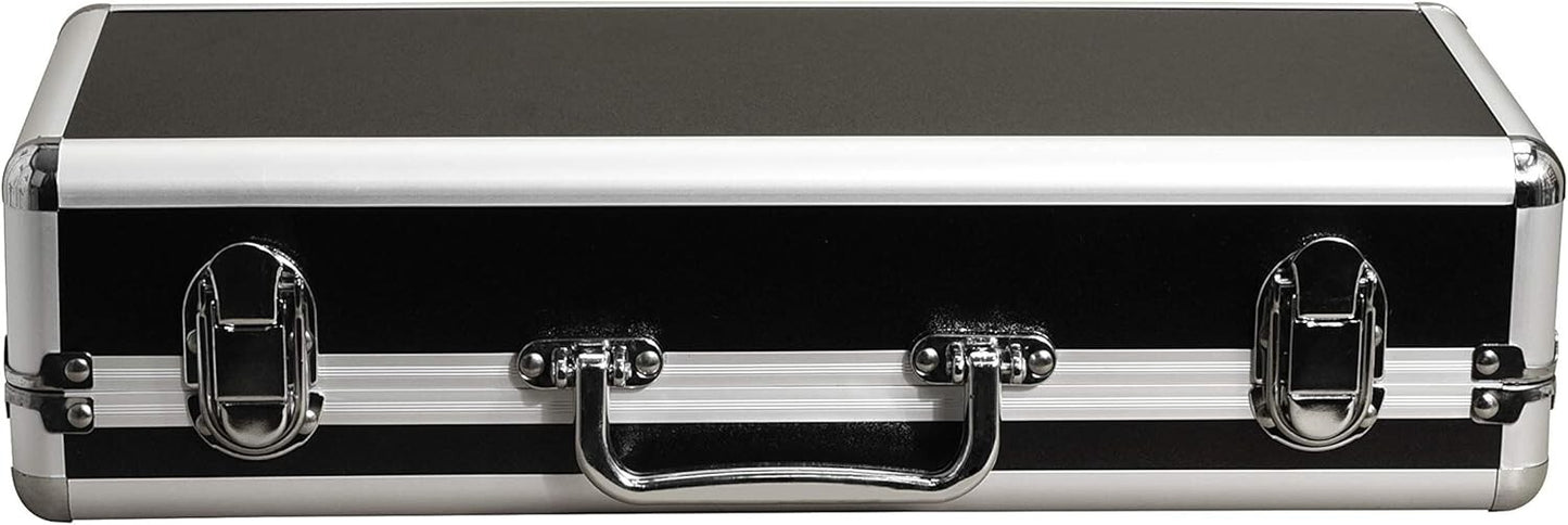 Rowin Pedalboard Case for 5 Mini Pedals – Aluminum Portable with Power & Cables 356712719768
