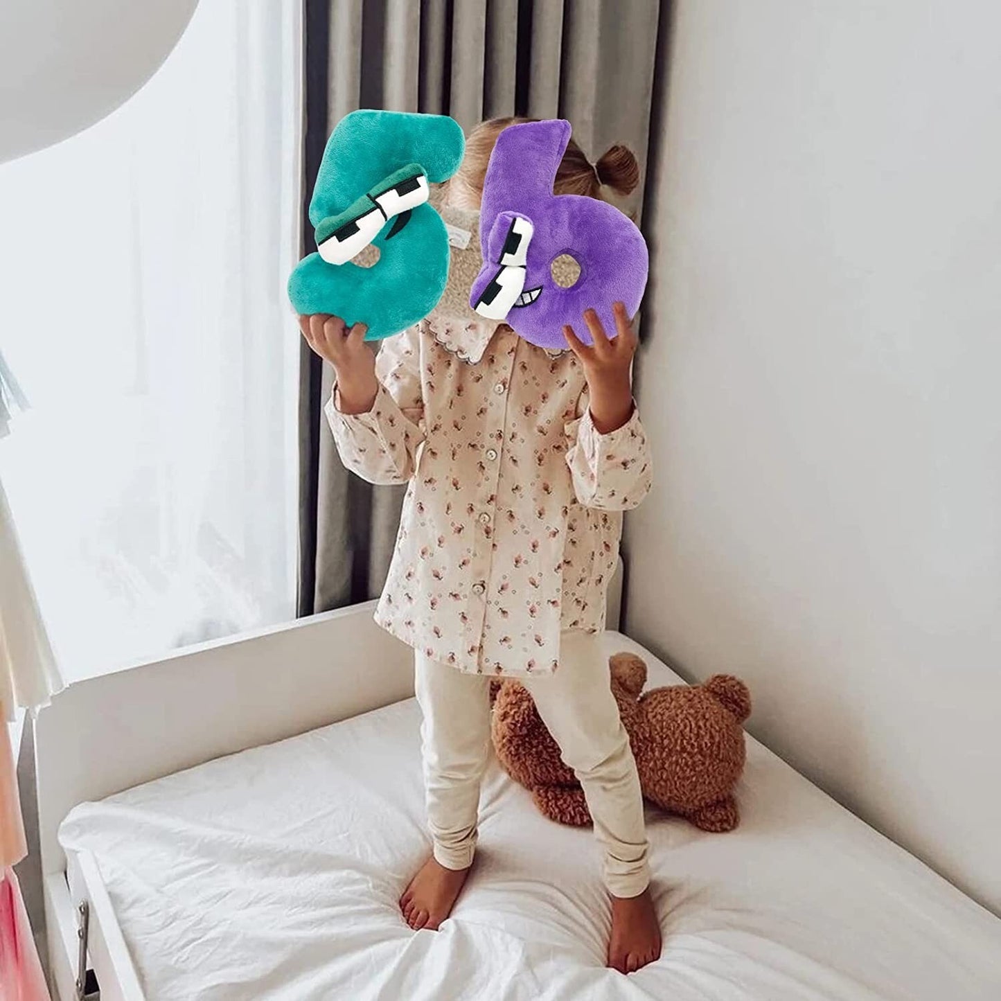 Alphabet Lore Plush Toys 0-9 Number Animal Plushie Education Number block Dolls 354748369169