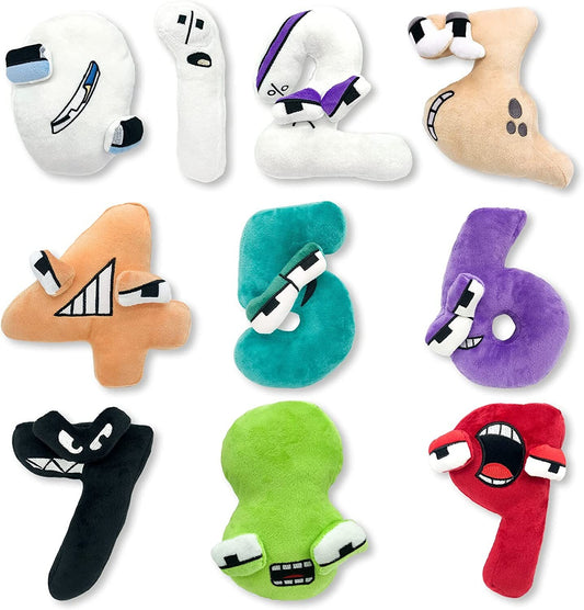 Alphabet Lore Plush Toys 0-9 Number Animal Plushie Education Number block Dolls 354748369169
