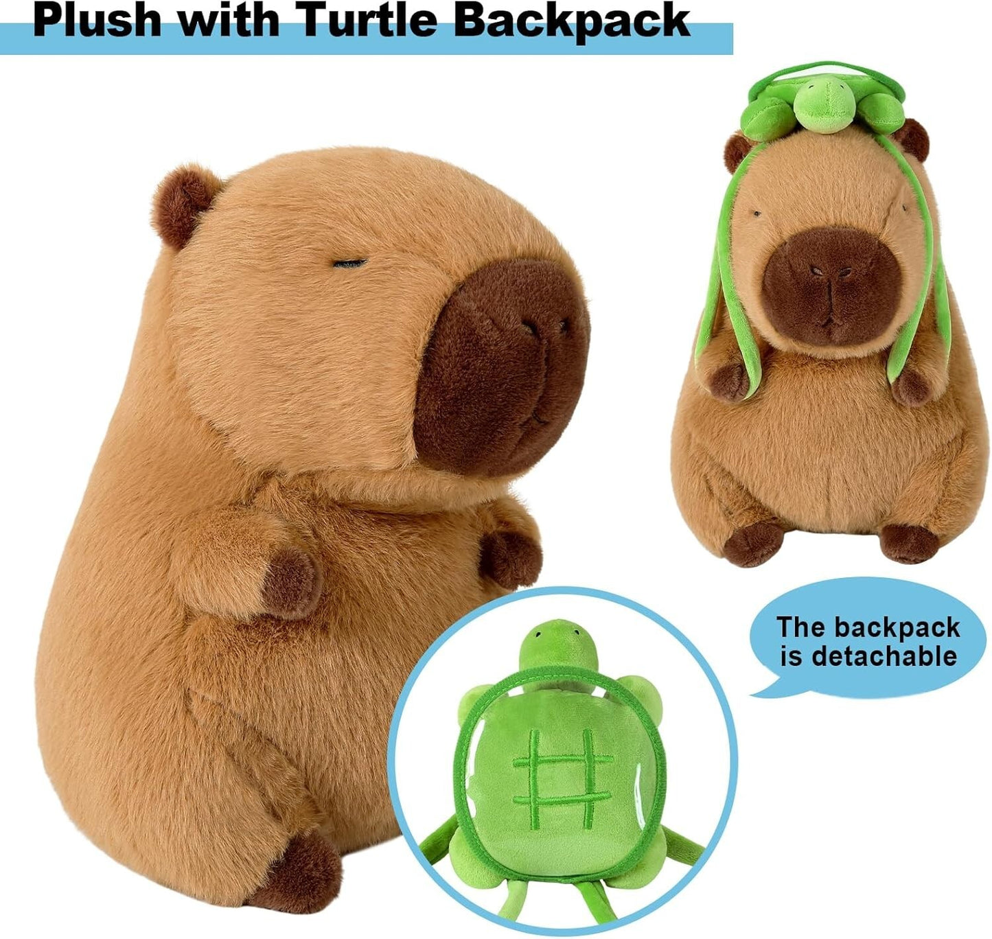 Cute Simulation Fluffy Capybara Stuffed Plush Toy Animal Doll Gift for Children 356108376041