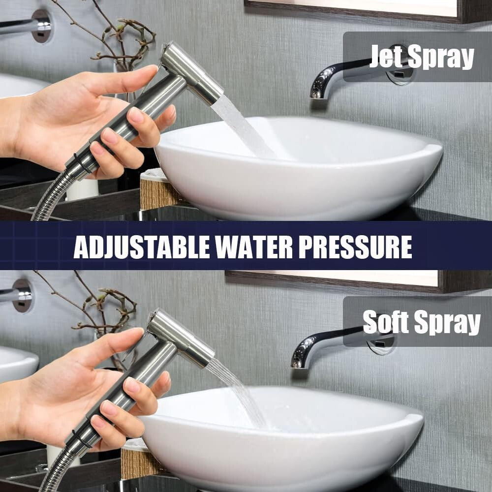 Stainless Steel Handheld Douche Bidet Toilet Spray Shower Shattaf Diverter Kit 355061752394
