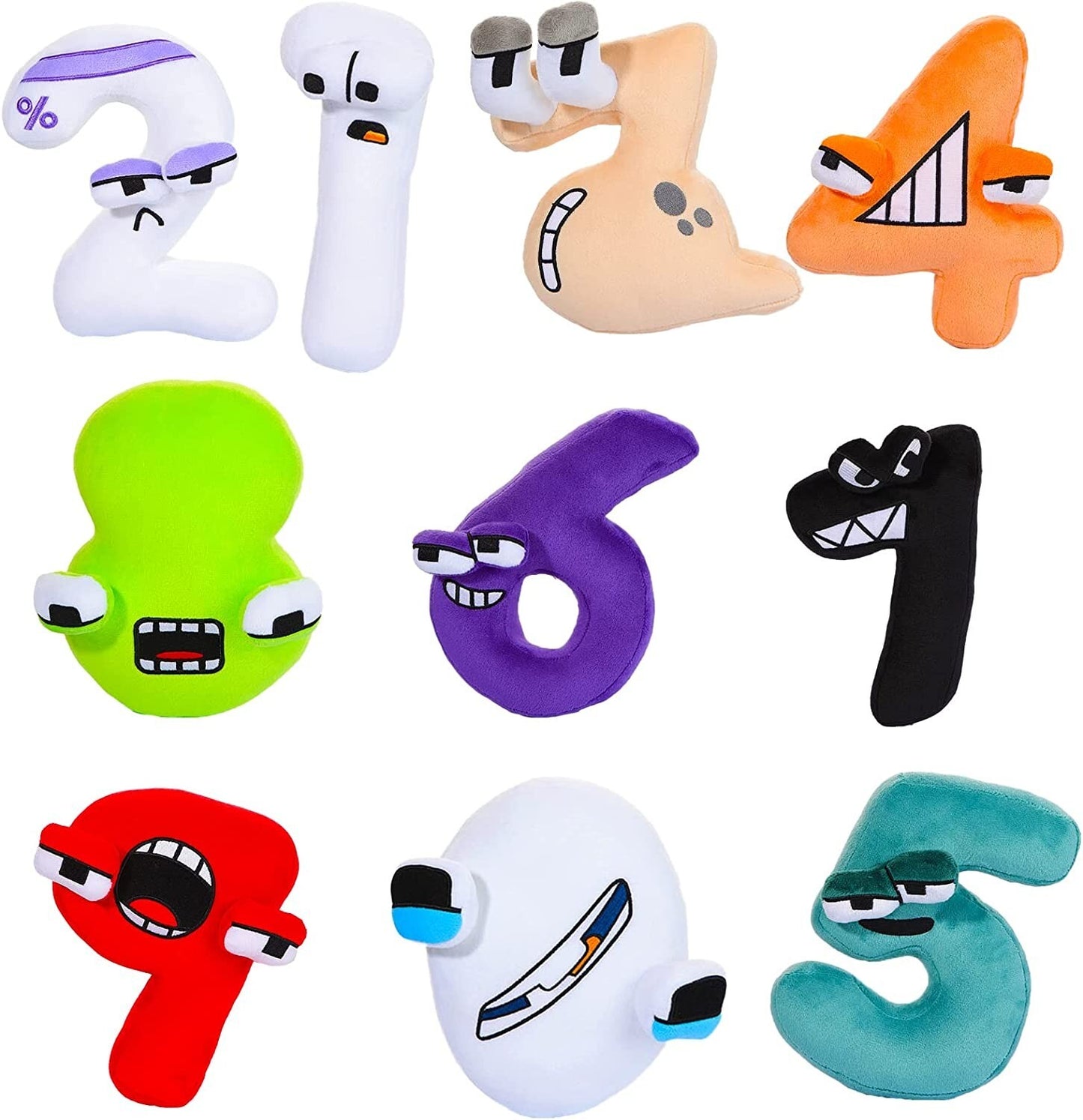 Alphabet Lore Plush Toys 0-9 Number Animal Plushie Education Number block Dolls 354748369169