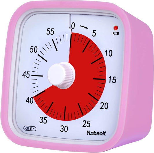 Pink-Yunbaoit Visual Timer,Silent Countdown Clock, Time Management Tool 355519516925