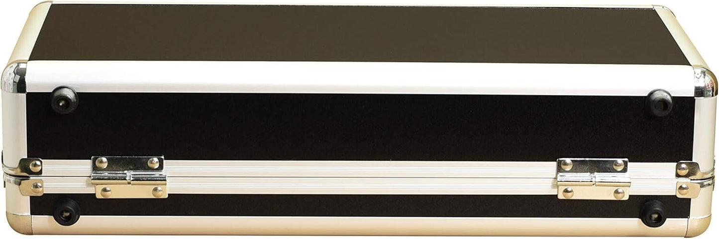 Rowin Pedalboard Case for 5 Mini Pedals – Aluminum Portable with Power & Cables 356712719768