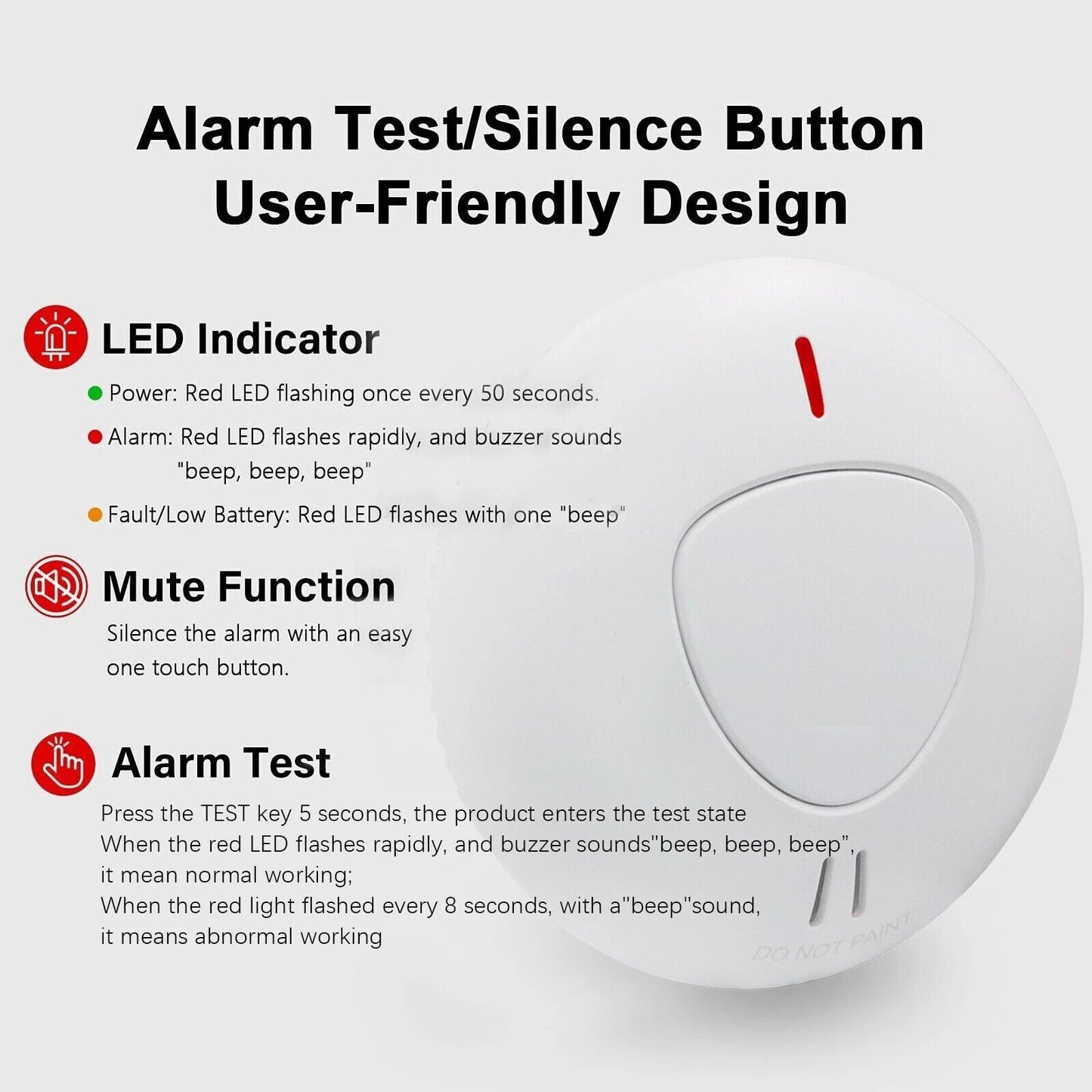 5x ANKA Wireless Interconnected Photoelectric Smoke Alarm Detector & Remote