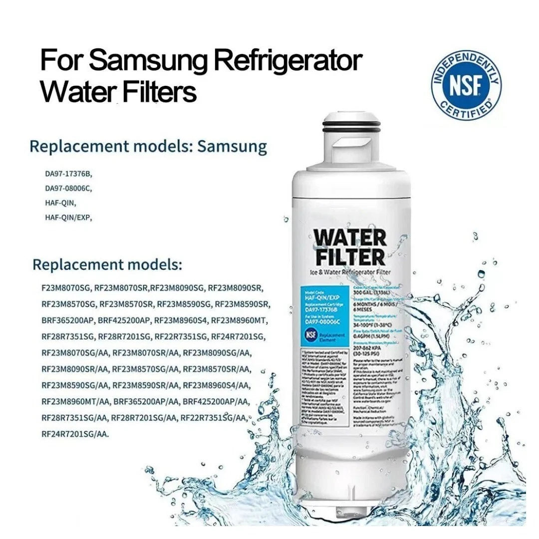 2 Pack Samsung DA97-17376B HAF-QIN/EXP DA97-08006C Refrigerator Water Filter